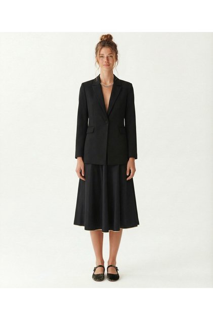 Regular Jacket Collar Long Sleeve Jacket