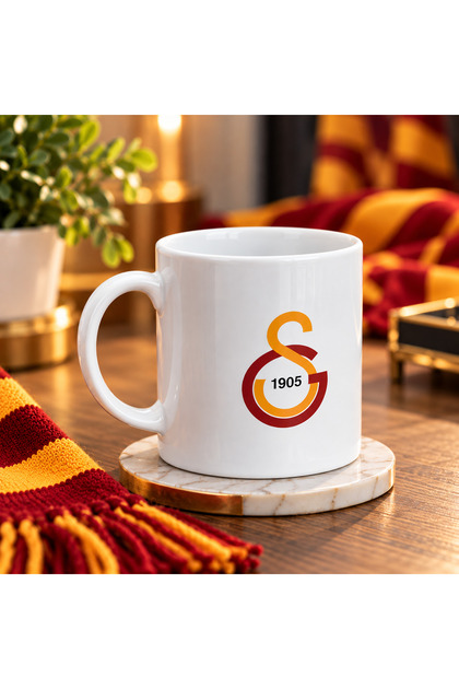 Galatasaray Lisanslı Taraftar Seramik Kupa Sarı Kırmızı