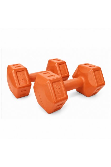 Spor 3 Kg Turuncu Dambıl Seti 3 Kg X 2 Adet Toplam 6 Kg Ağırlık Seti