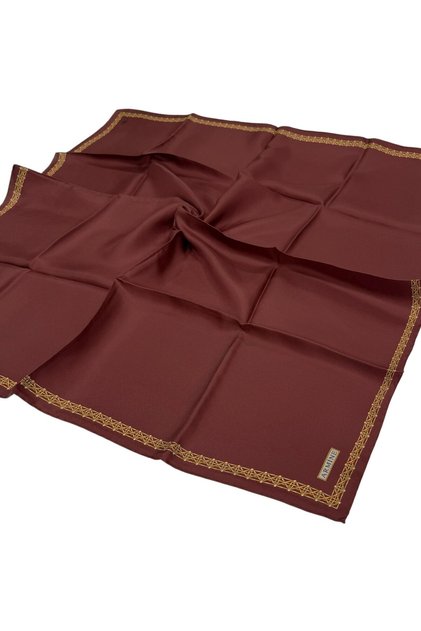 Silk Scarf 2025 Winter - 9260-81 Burgundy Twill