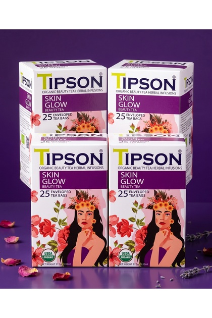 Organic Beauty Tea Skin Glow 4 Pack 100 Tea bags