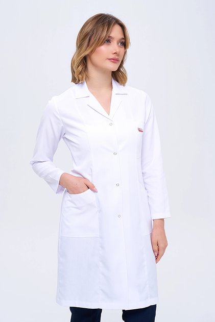 Uzun Boy Kadın Gömlek Yaka Doktor - Öğretmen Önlüğü.