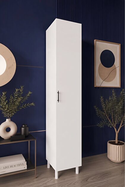 Mimoza 5 Raflı Çok AmaçlıKiler Dolabı Banyo Dolabı Beyaz Raflı