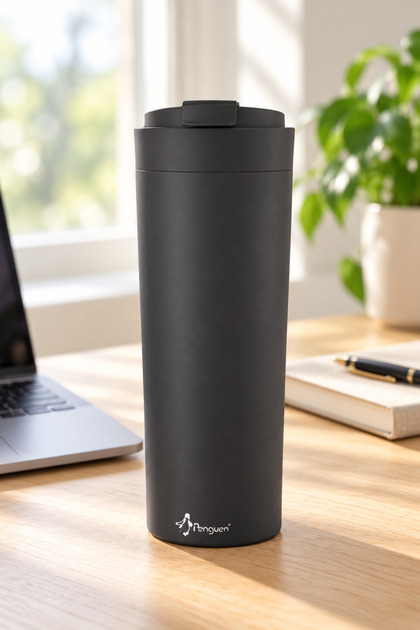 KAHVE TERMOS BARDAK MUG (500 ML) FLİP DÜZ ÇELİK