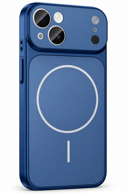 iPhone 13/14 Uyumlu 17 PRO Görünümlü AG Cam Kamera Lensli Magsafe Destekli Telefon Kılıfı