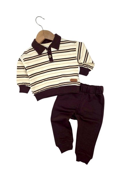 Baby Boy Striped Shirt with Collar 6-9-12-18-24 Months Old Stylish Baby Set