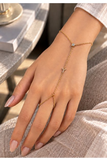 Şahmeran - Lettered Zircon Stone Steel Women's Şahmeran