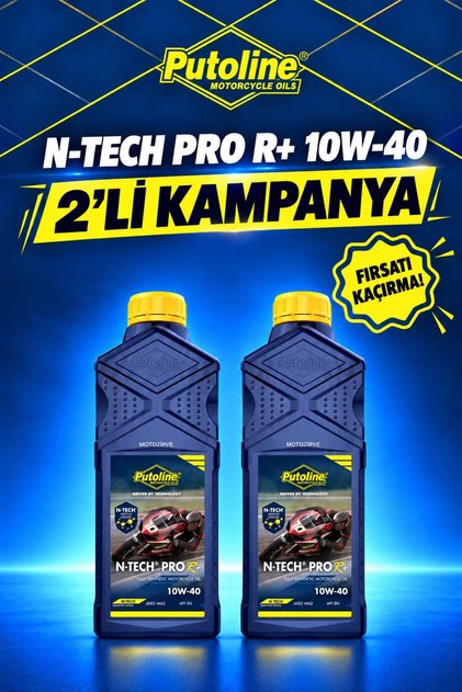 N-tech Pro R 2'li SET 10w-40 Tam Sentetik Motosiklet Yağı 1L
