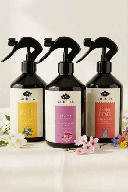 Flower Bouquet - 3 Pack Air Freshener and Linen Freshener 500ml (Jasmine, Sakura, Spring Flowers)