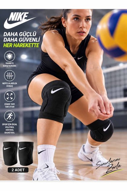 - Spor Dizliği Siyah 2’li Voleybol Antrenman/Maç Koruyucu Dizlik
