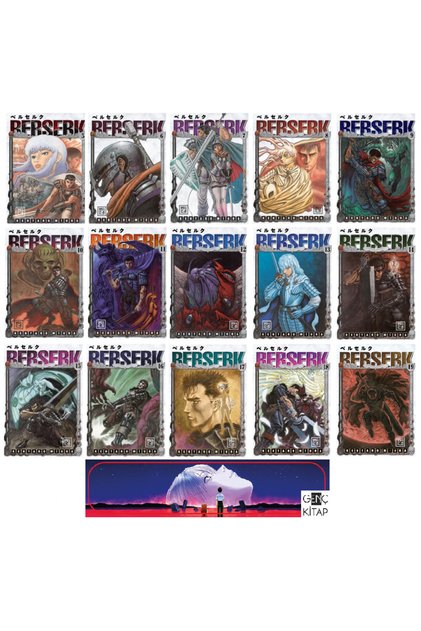 Berserk 5-6-7-8-9-10-11-12-13-14-15-16-17-18-19. Ciltler Manga Seti - Genç Kitap Ayraç Hediyeli