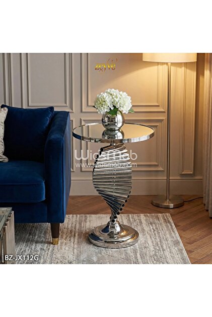 PİYANO MODEL AYNALI METAL SEHPA 40*60 CM