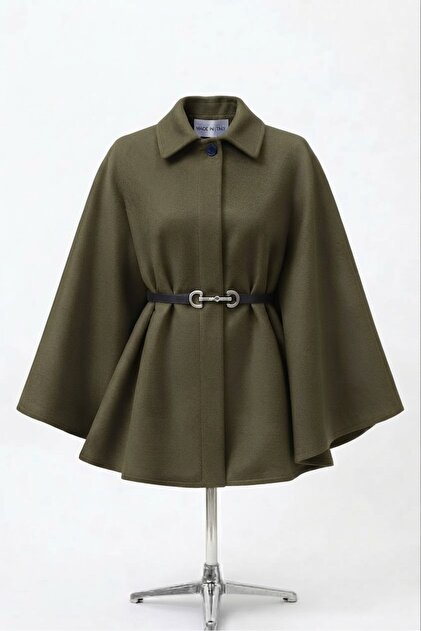 Poncho 77cm Lână 2026002 Kaki