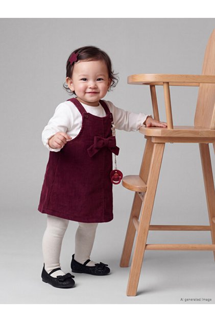 I Bowknot Baby Girl Velvet Salopet Dress and T-Shirt from Freezen Store