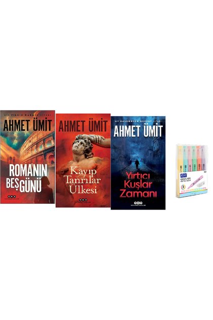 Roma'nın Beş Günü + Yırtıcı Kuşlar Zamanı + Kayıp Tanrılar Ülkesi 3 Book Set Pencil Set Hd
