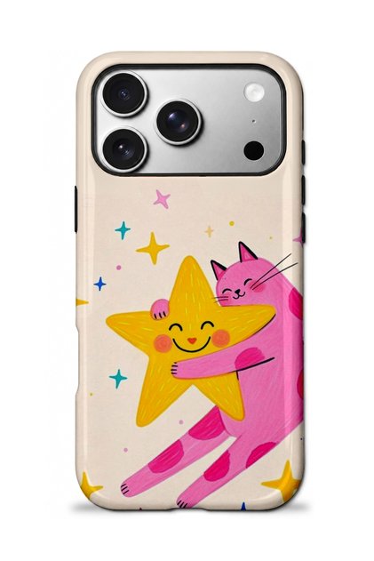 iPhone 18 Pro Compatible - Dancing Star, Double Layer Cover, Shiny Surface Protective Case