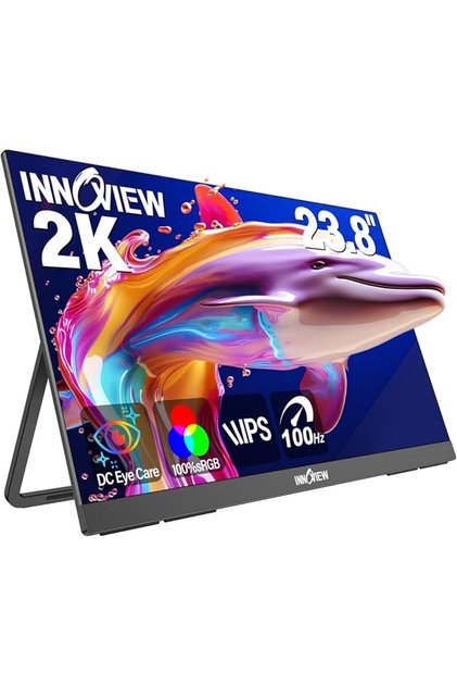 شاشة INNOVIEW المحمولة، موسع شاشة الكمبيوتر المحمول، شاشة عرض متنقلة - 15.6 بوصة