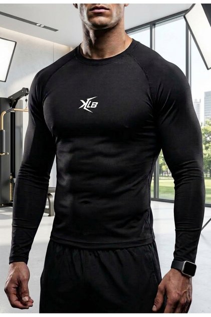 Erkek Premium Uzun Kollu Compression Spor Body Tişörtü