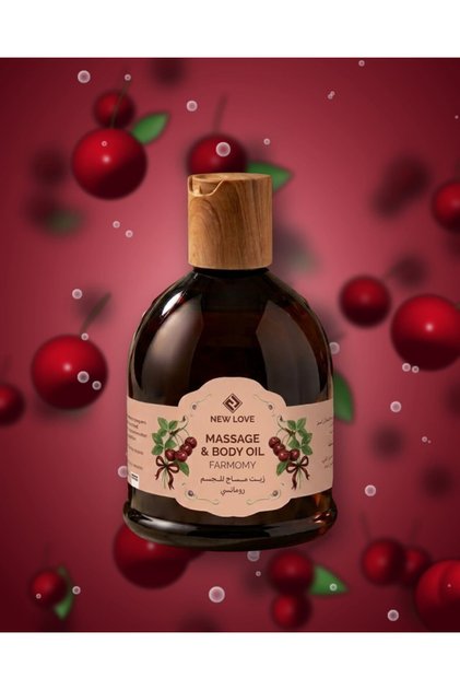 Luxury Body Massage Oil Romantic Cherry Scent 220ml