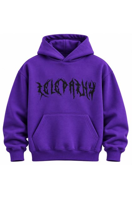Unisex Purple Printed Sweatshirt Printed Premium Oversize T-Shirt
