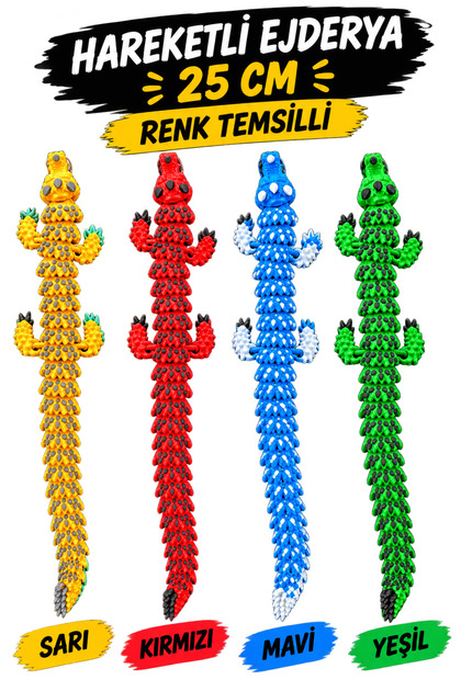 3D HAREKETLİ EJDERYA 25CM