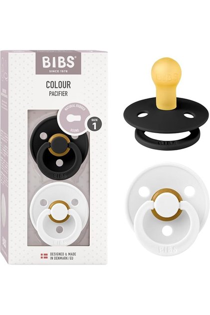 Liberty Pacifier | 2 Colour Natural Rubber Latex Soothers | Size 1 (0-6 Months) BPA Free Dummy