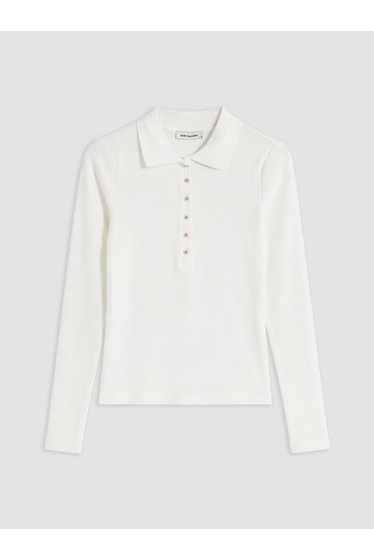 Two Mt Shop Quality Lcw Everyday White Camisole Plain Super Skinny & Extra Slim Long Sleeve Women's Bodysuit