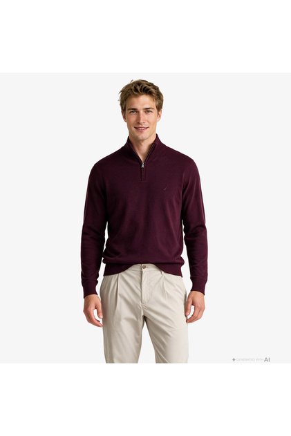 Erkek Kırmızı Regular Fit Triko