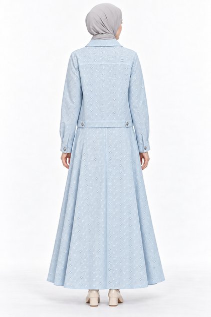 Daisy Patterned Crop Jacket-Skirt Set