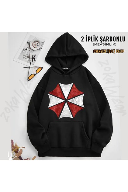 Resident Evil - Umbrella Printed Hooded Sweatshirt