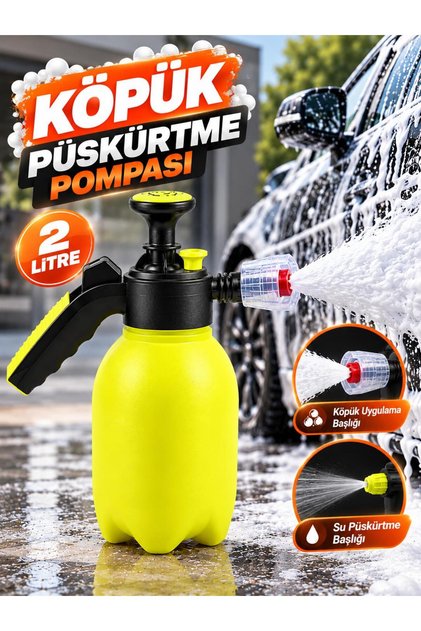 Cift Başlıklı Köpük ve Su Püskürtme Makinesi 2L Araç Yıkama