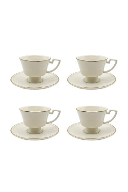 New Milan Bone 4-Piece Coffee Cup Set 100 ml