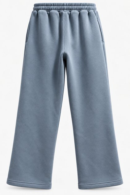Boys' and Girls' Three-Thread Brushed Brushed Fleece Wide-Leg Sweatpants - Winter Wide Leg