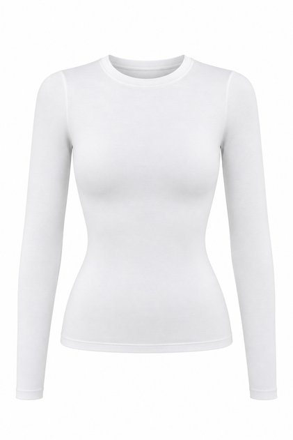 Lycra Basic White Blouse