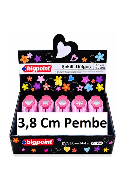Şekilli Delgeç Şekilgeç 3,8 Cm Kalp-Yıldız-Yuvarlak-Kar Tanesi-Çiçek 5 Li Set