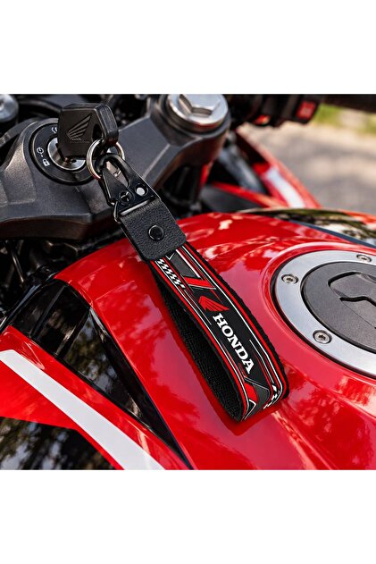 Honda New Model Double-Sided Print (19 cm) Attaches to the Wrist, Stylish Design Quality Motorcycle Keychain, Motorcycle Accessory, Biker Accessory