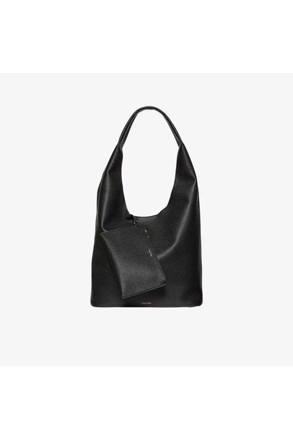 Slouchy Pebble Medium Women's Black Shoulder Bag
