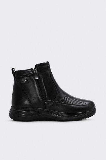 Genuine Leather 394Sza1464-55 Black Women's Chelsea Boots