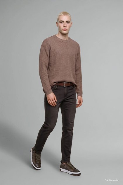 Pedro Slim Fit Normal Waist Narrow Leg Jean Trousers I8956Ax26Au