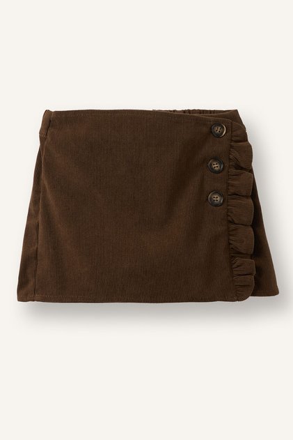 Ruffled Button Detailed Corduroy Skirt Baby Girl I1149A526Wn