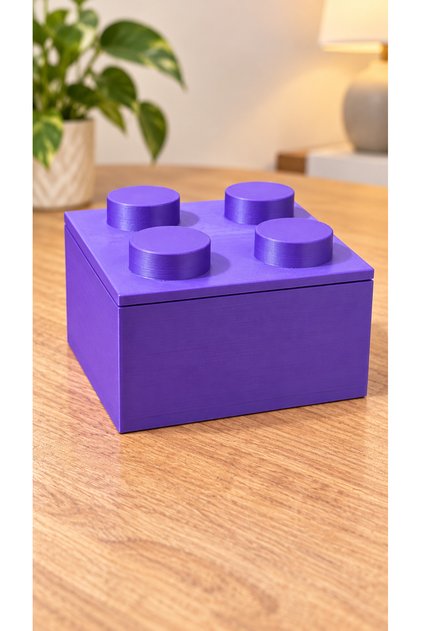 3D Block Design Storage Box with Lid