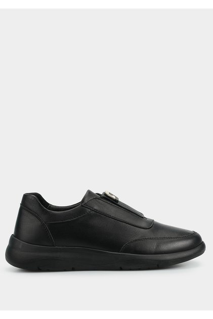 Black Leather Women's Shoes