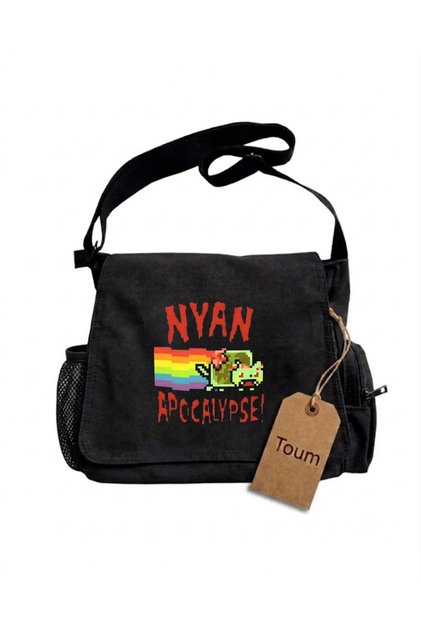 Nyan Apocalypse Theme Baskılı Unisex Postacı Çantası