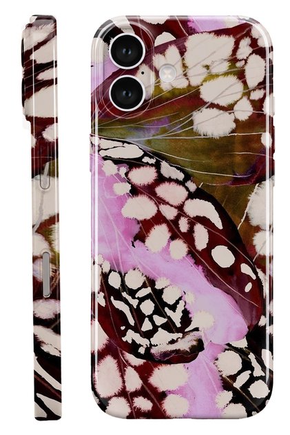 Iphone 16 papillon protect slim glossy full cover printing camera protection phone case