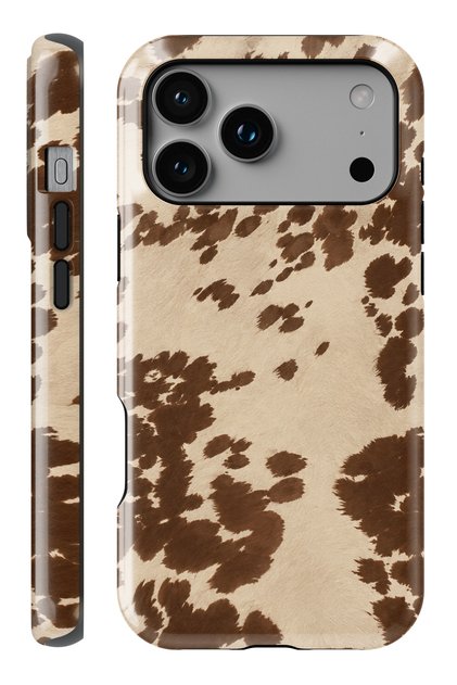 (Magsafe) iPhone 17 Pro Max / 18 Pro Max Cow Print Double Layer Glossy Protect Phone Case