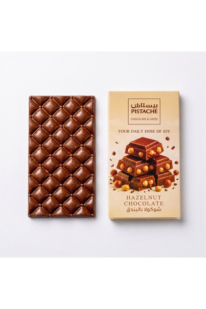 Dubai Milk Chocolate Hazelnut Bar with Whole Roasted Hazelnuts 80 g