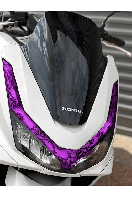 Honda PCX Deluxe Sarmaşık Gül Desenli Far Filmi Far Tasarım Sticker (2025-2026 Yılları Uyumlu)