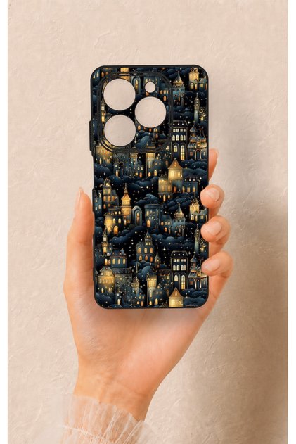 Tecno Spark 20C Compatible Night Tale Patterned Silicone Case
