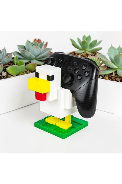 Piksel Tavuk Tasarımlı Oyun Kolu Standı - Ps5 Ps4 Xbox Gamepad Tutucu Ve Masaüstü Dekoratif Figür