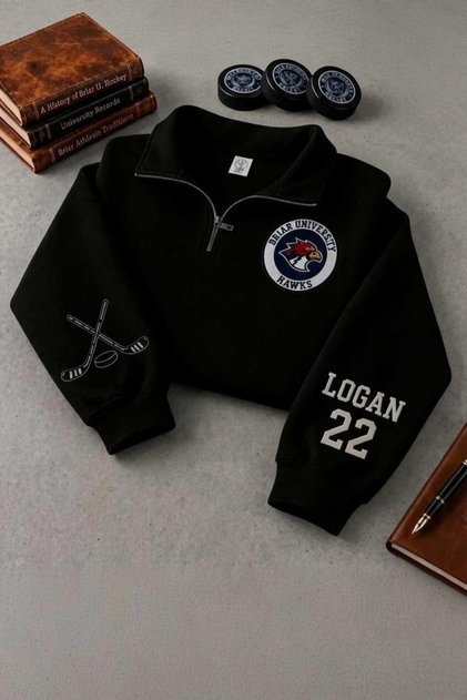 Off Campus Briar Logan 22 Half Zipper Oversize 3 Thread Sweatshirt